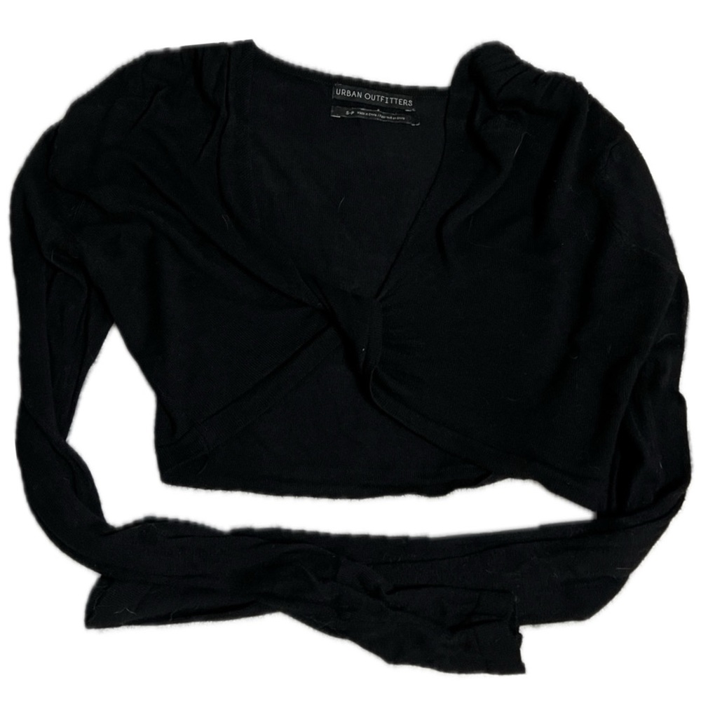 Urban Outfitters Black Long Sleeve Crop Top